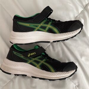 ASICS Kids Sneakers - Black and Neon Green